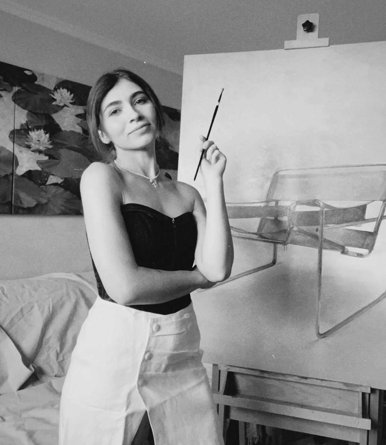 Alina Grin in her studio